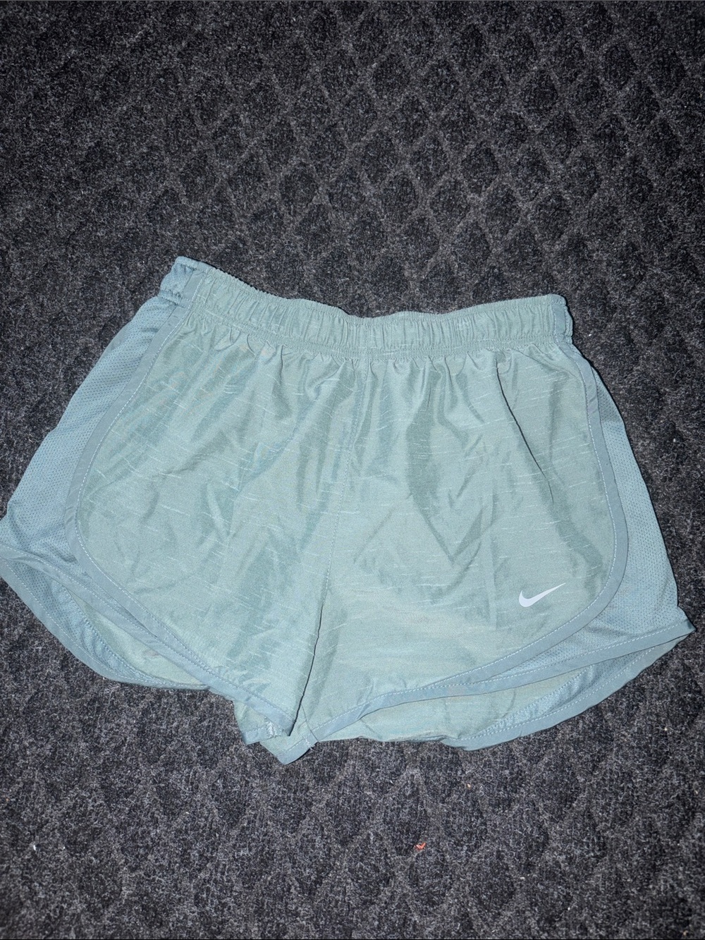 Nike Dri-Fit Heathered Dark Green Athletic Running Shorts Size small